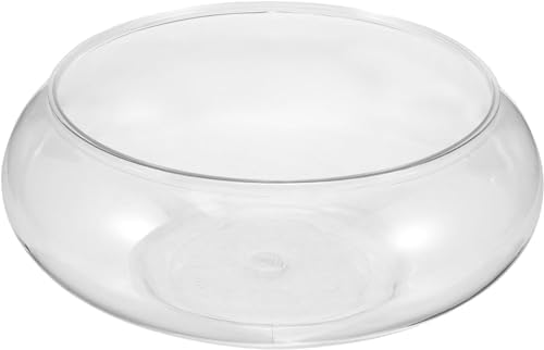 Clear Fish Bowl Vase Bubble Bowl Round Shallow Planter Plastic Container Fish Bowl Aquatic Plant Pot Daffodil Pot Hydrop