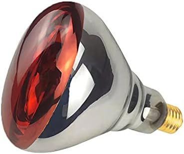 2 Pack 250W Heat Lamp Red Infrared Bulbs Glass Lamp Bulb for Food Service, Brooder Bulb, Chicks, Pet, Bathroom, Light Th