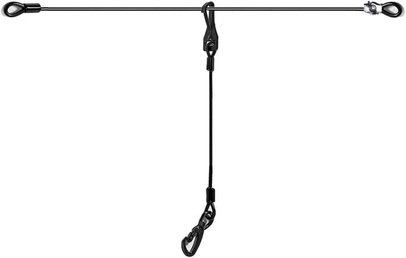 Dog Seat Belt,5FT Chew-Proof Stainless Steel Wire Tether for Car Safety