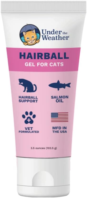 Under the Weather Hairball Gel for Cats | Vet Formulated Hairball Remedy Gel for Cats | Supports and Aids Normal & Natur