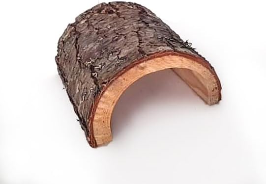 MAC'S Reptile Hideout Half Log, Extra Large - Natural Wooden Hide for Reptiles, Amphibians & Small Animals - Made in USA