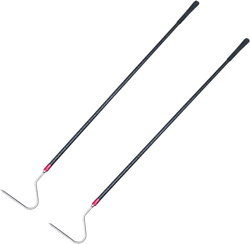 49'' Carbon Snake Hook Catcher Stick Tongs Grabber, 2 Pack
