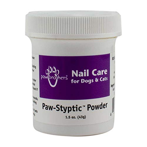 RYAN'S PET SUPPLIES Paw Brothers Nail Care Paw-Styptic Powder for Dogs and Cats, Powder Stops Bleeding Fast, from Nail Clipping and Minor Cuts, 1.5 Ounces