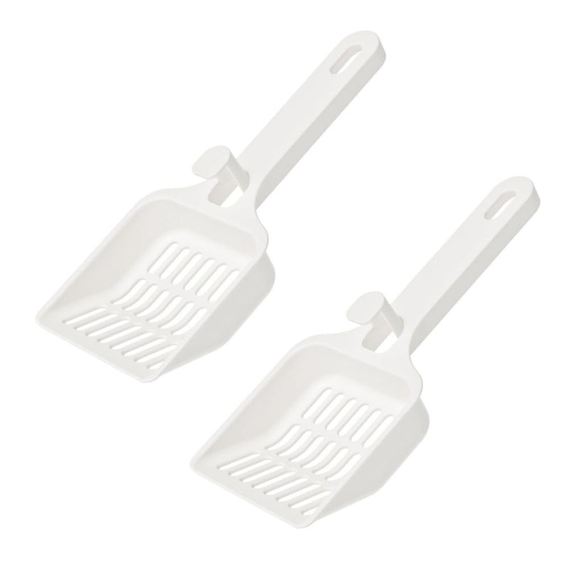 NentMent 2 Pack Cat Litter Scoop Non-Stick Cat Sifting Litter Scoop Shovel with Hook Kitty Kitten Pooper Lifter Sifter Scooper for Cat Litter Box Clumping Litter Crystal Cat Litter Pellets