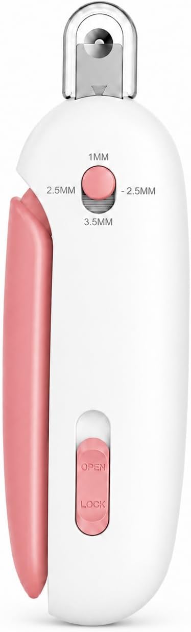 Wanheart Cat Nail Clipper, 4-Size Safety Guard, Nail Catcher & File, Pink