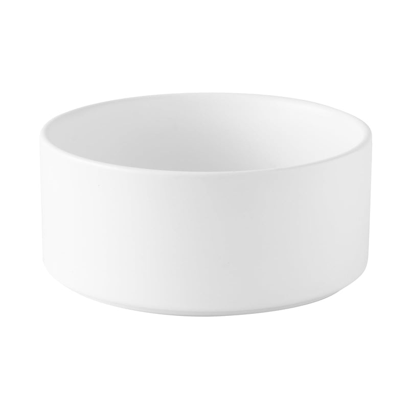 Welloyed 6'' Ceramic Dog Bowl - 30Oz Classic Dogs Food & Water Bowl for Small and Medium Breed Dogs, Heavy Duty Non-Slip Dog Dishes, Food Grade Stoneware Pet Bowl, Dishwasher & Microwave Safe, White