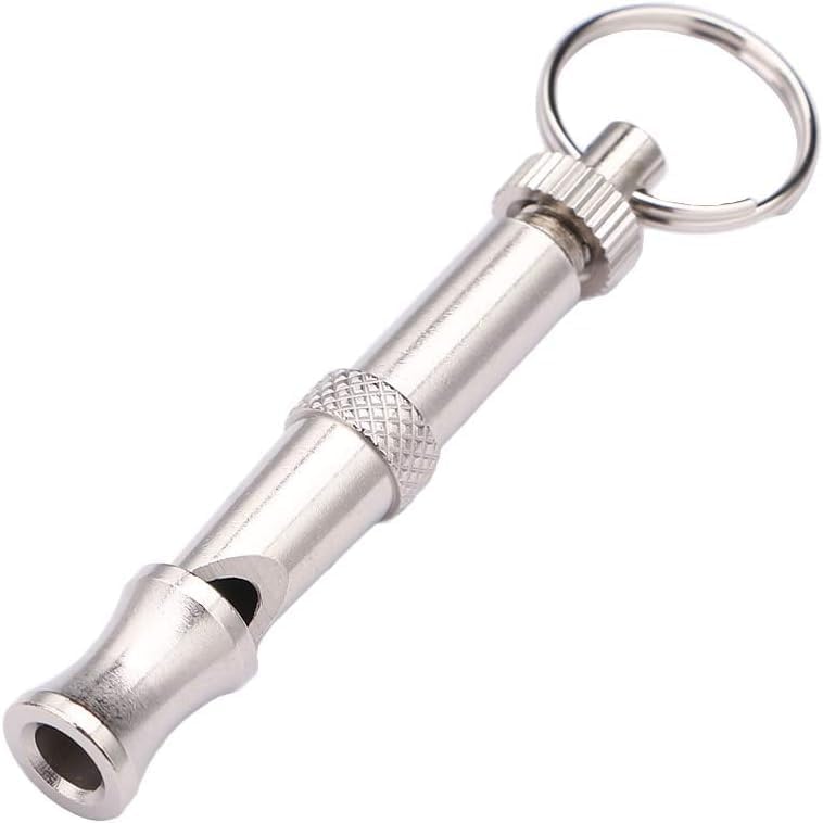 Jinshining Silver Adjustable Ultrasonic Dog Whistle,Portable Whistle Pet Whistle Supersonic Whistle Dog Whistles for Pet