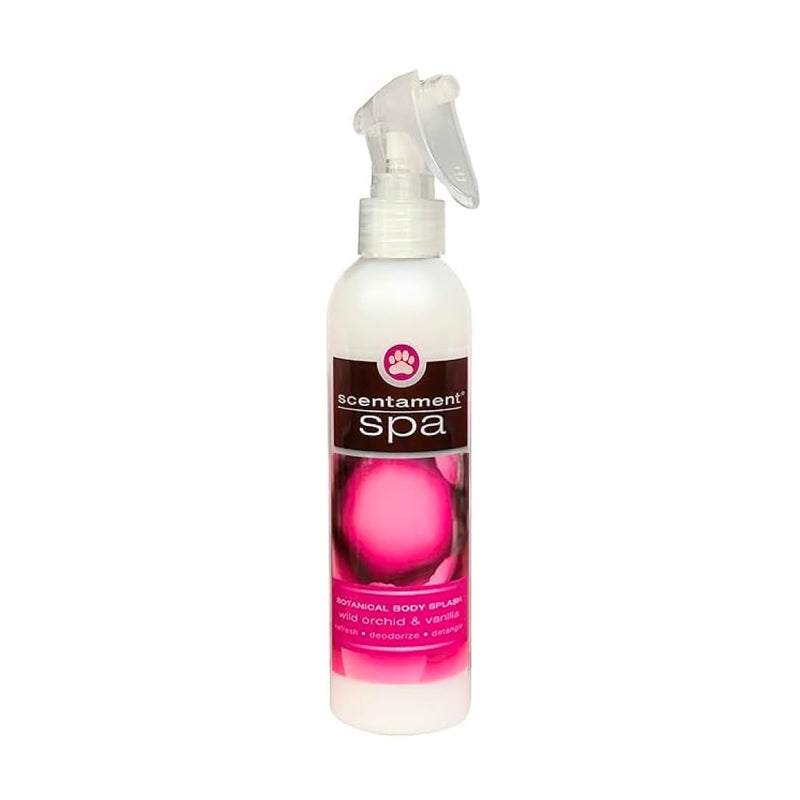 Best Shot Scentament Spa Botanical Body Splash, Detangler Spray, Body Spray for Pets, Cat and Dog Cologne Spray, Wild Orchid Vanilla, 8 Oz.