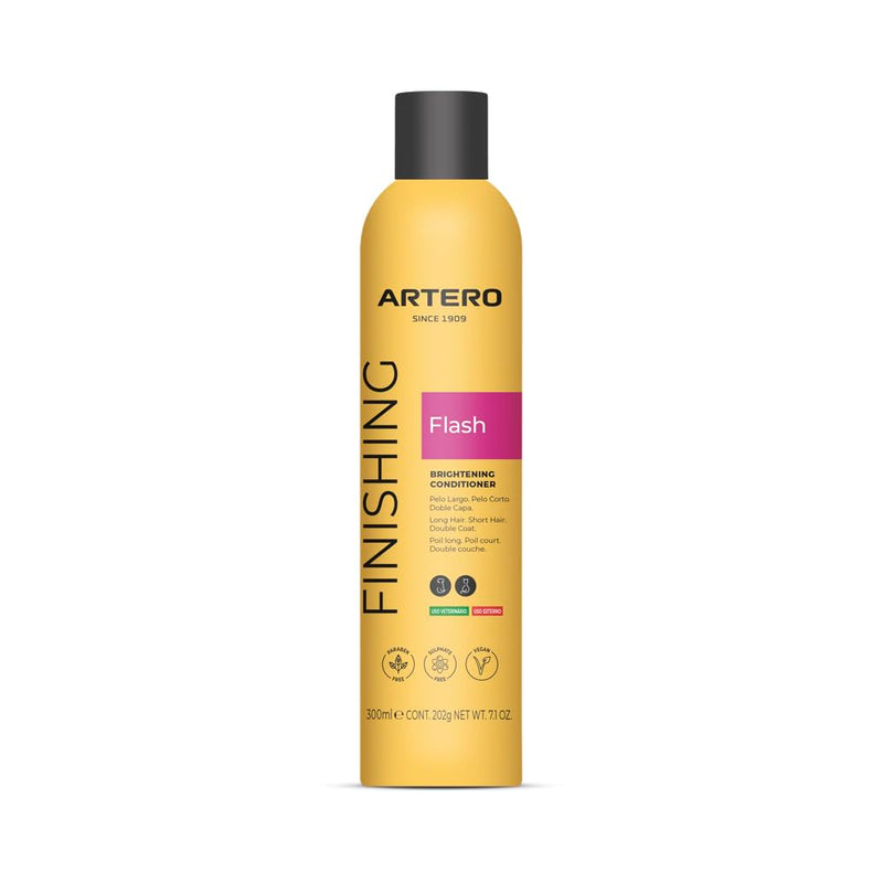 Artero Flash Shine Conditioner Spray for Dogs and Cats – Instant Detangling and Shine Spray with Anti-Frizz and Conditioning Effect – Professional Grooming Finish, 7.1 fl oz