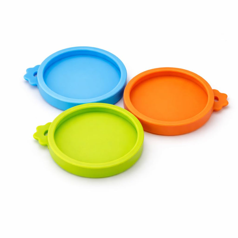 Yobbai Small Cat Food Can Lids for 3 oz & 2.5 oz, Food-Grade Silicone Pet Food Covers, BPA-Free, Dishwasher Safe, 3 Pack