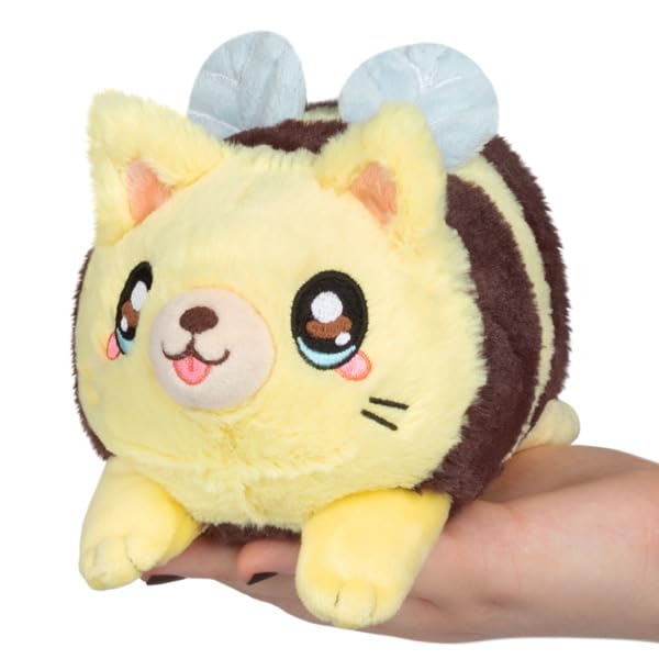 Squishable - Snugglemi Snackers Cat Bee - SynthiSquish Collection - 7 in - Soft Toy Collectible Stuffed Animal - Beans