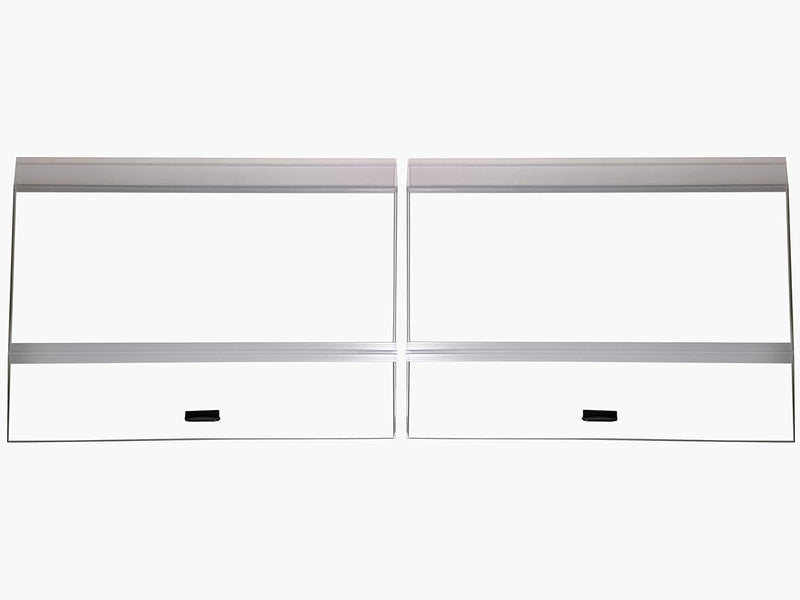 H2Pro 48x18 Glass Canopy 2 Piece Set for 75/90/110 Gallon Aquarium Fish Tank (22.08 x 16.57 x 0.16in)