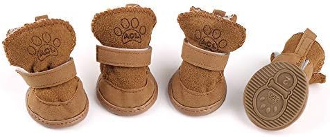 URBEST Dog Shoes with Hook Loop Closure Booties Pet Dog Chihuahua Shoes Boots 4Pcs