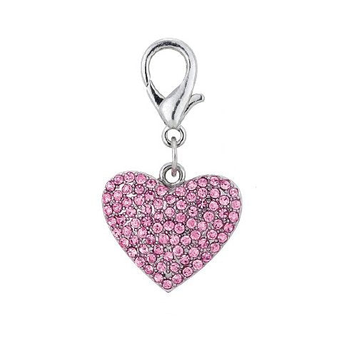 PETFAVORITES Couture Designer Bling Rhinestone Heart Pet Cat Dog Necklace Collar Charm Pendant Jewelry