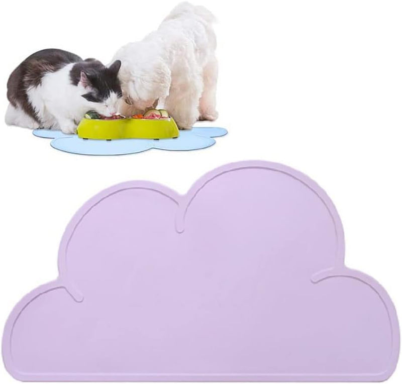 JiangYanus Dog Cat Food Bowl Mat, Waterproof Silicone Pet Feeding Mat