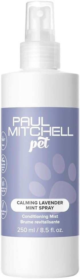 Paul Mitchell Pet Calming Lavender Mint Spray, Conditioning Mist, Grooming Spray for Dogs, 8.5 Fl Oz