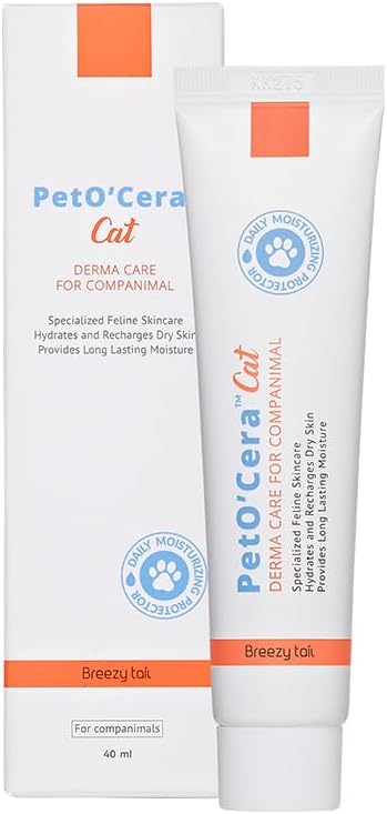 PetO'CERA Cat Cream - Hair Loss & Itch Relief for Hot Spots, Rashes, Allergies & Dry Skin - Soothing Moisturizer for Paw