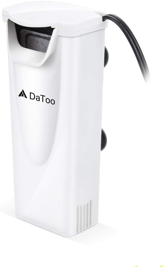 DaToo Aquarium Power Filter In-Tank Ultra Silent Small Fish Tank Filter 3W For Aquarium 1 to 10 Gallon Tank, 1 Yr Warran