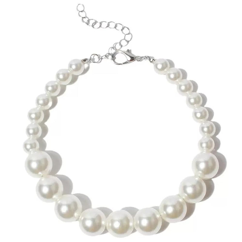 FURLINGDA Cat Pearl Necklace, Small Dog Teddy Necklace Jewelry Chihuahua York Girl Pearl Jewelry, Puppy Accessories, Pet Necklace Gift