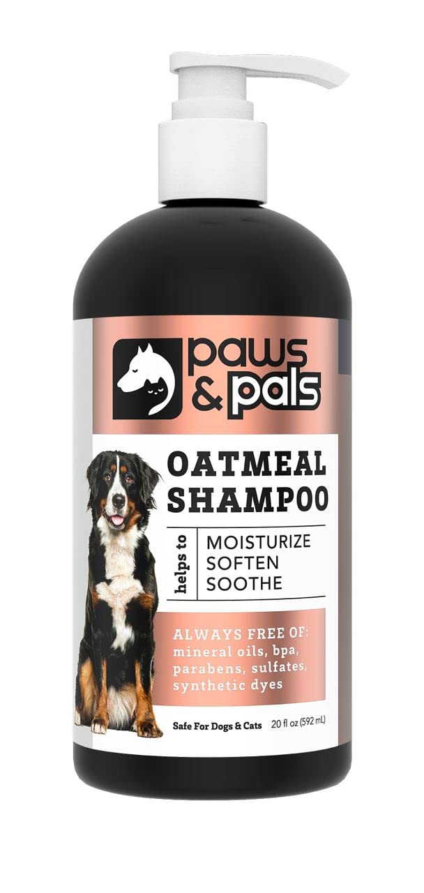 6-in-1 Dog Shampoo and Conditioner for Itchy Skin, Made in USA - 20oz Vet Formula Natural Medicated Best for De-Shedding, Itch Relief, Smelly Odor, Dry Sensitive Skin - Dogs & Cats Oatmeal Pet Wash