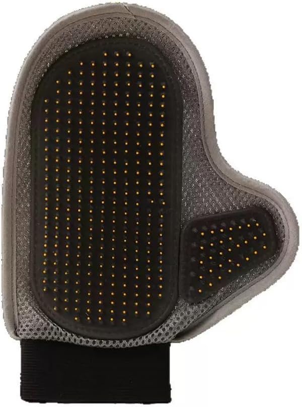 Pet Grooming Glove, Gentle Dog Bathing Shampoo Brush Massage Mitt, Deshedding for Dogs Cats Rabbits Horses 1-Pack