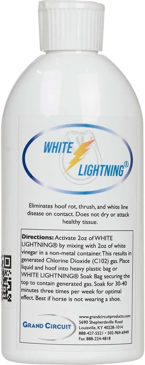 White Lightning Hoof Liquid 8oz, Clear