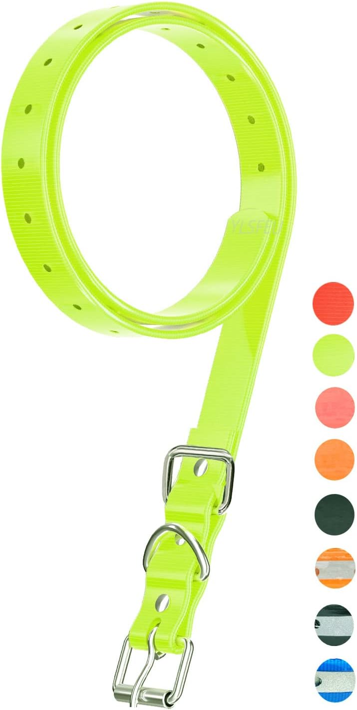 Dog Collar Strap for Most of Electronic Training Shock Collar Receivers-Adjustable Durable Waterproof Odorless 3/4 Inch