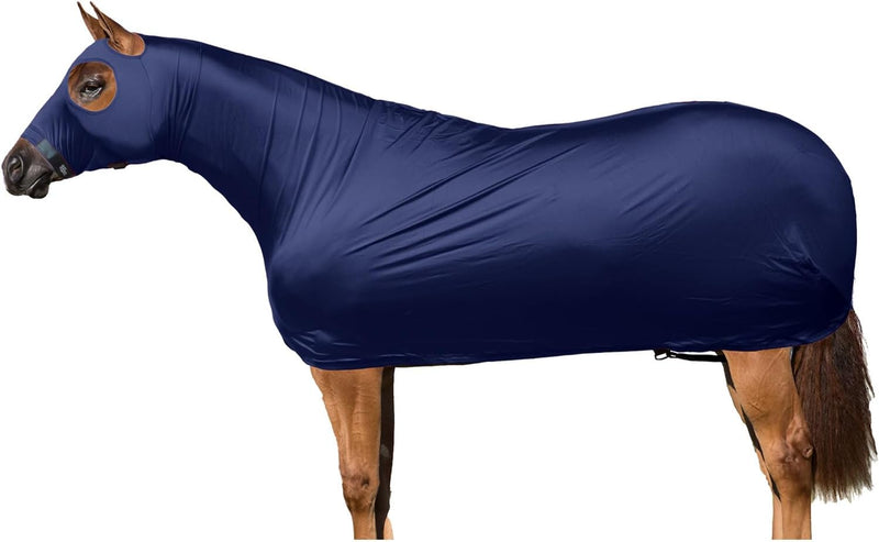 Sleazy Sleepwear Full Body Horse Sheet - Stretch Horse Slicker Grooming Sheet with Full Zipper, Leg Straps & Reinforced