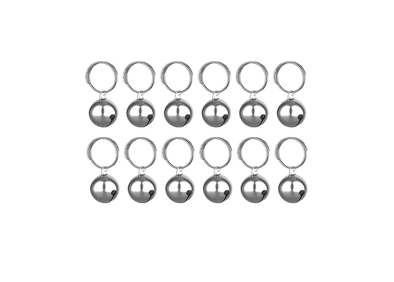 SKYPIA 3 Pack Pet Bells for Dog Cat Collar Charm Pet Pendant Accessories Stainless Steel Anti-Lost Training Bells for Collars Pet Pendant Accessories 1/2-Inch Silver