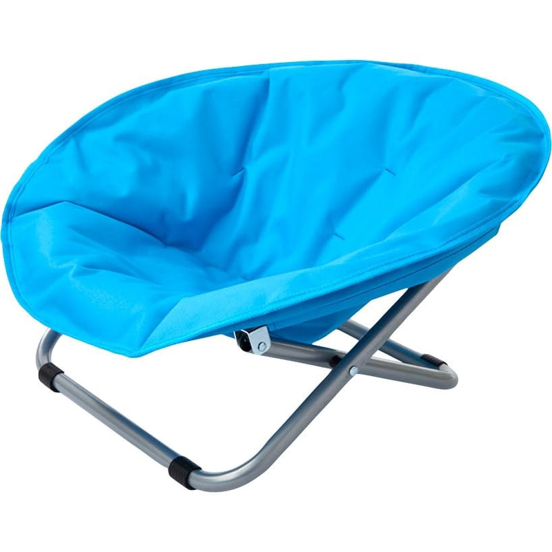 The Lakeside Collection Pet Moon Chair Bed Foldable Indoor Outdoor Elevated Adjustable Height - Blue