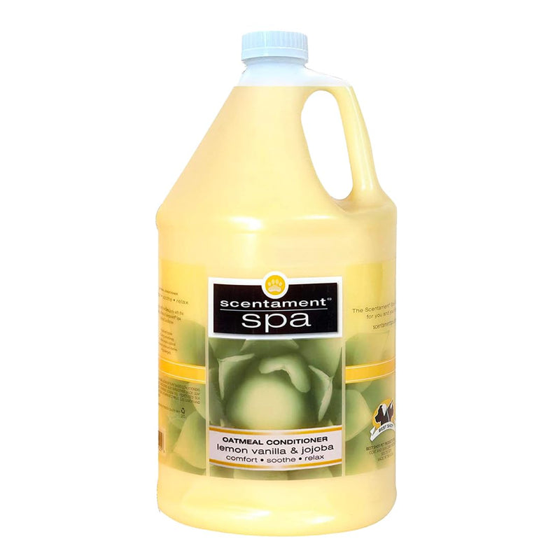 Best Shot Scentament Spa Oatmeal Protein Conditioner, Skin Care Product for Dogs and Cats, Hypoallergenic Puppy Supplies, Lemon Vanilla, 1 Gallon
