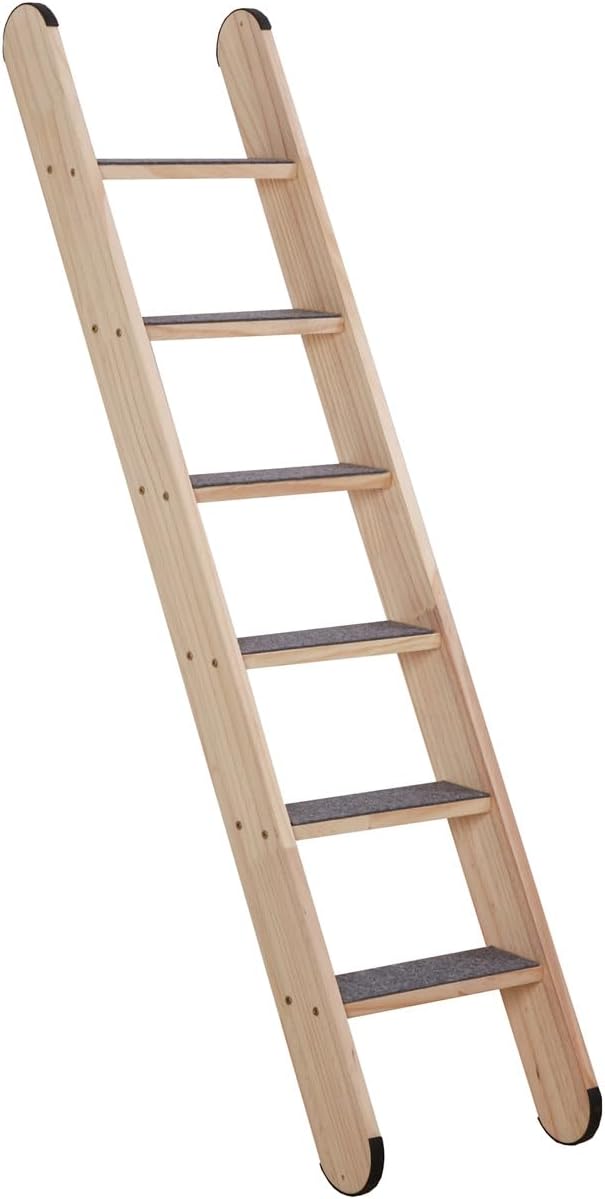 SHENGOCASE Solid Wood Wall Leaning Cat Ladder for Indoor Cats and Small Medium Dog, Stair Step for Window Bed, Wall Clim