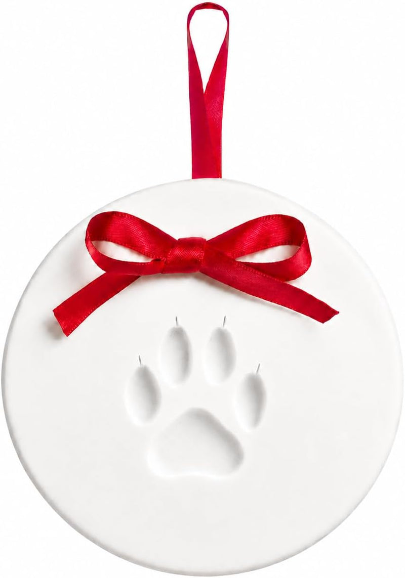 Tiny Ideas Christmas Paw Print Ornament Kit, DIY No Bake No Mess Holiday Keepsake, Dog or Cat Christmas Ornament, Pet Memorial Keepsake