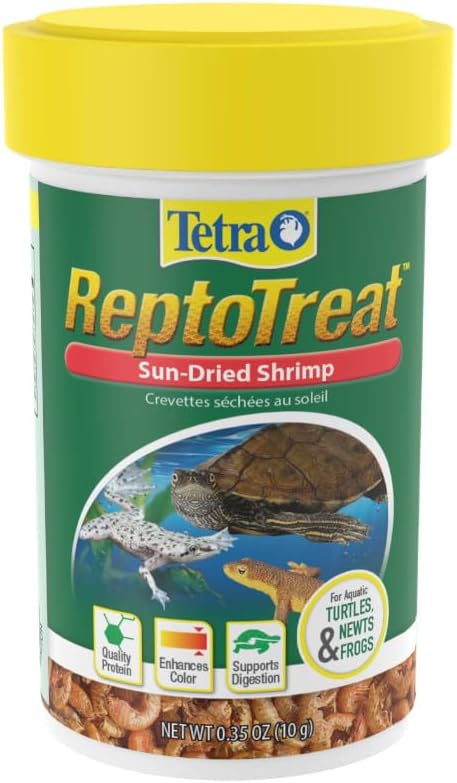 Tetra ReptoTreat Sun-Dried Shrimp For Aquatic Turtle, Newts & Frogs, .35 oz