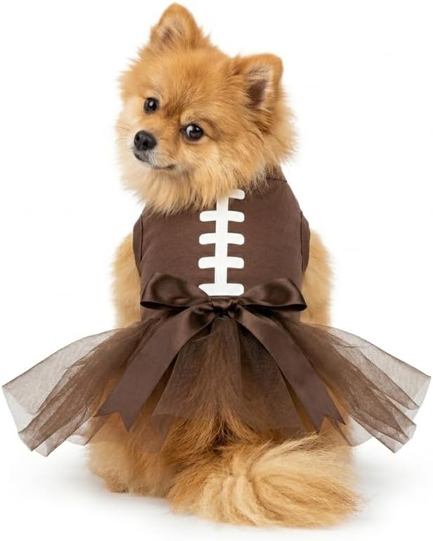 Petitebella Rugby Print Puppy Dog Dress