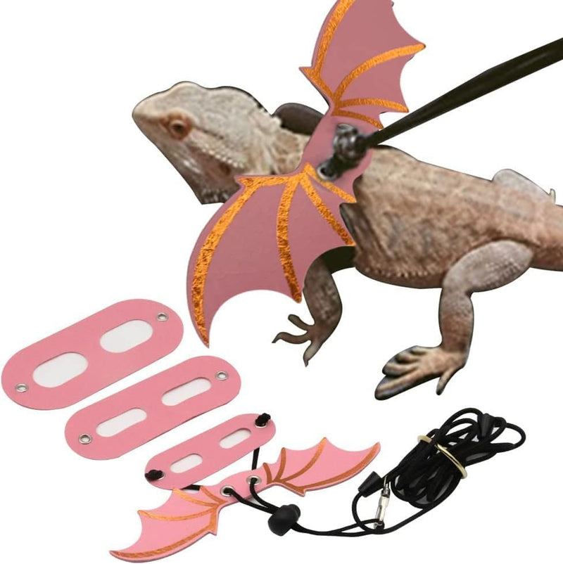 3 Size Pack Bearded Dragon Leash and Harness Set, Bearded Dragon Harness, Soft Leather Detachable Adjustable Reptile Liz