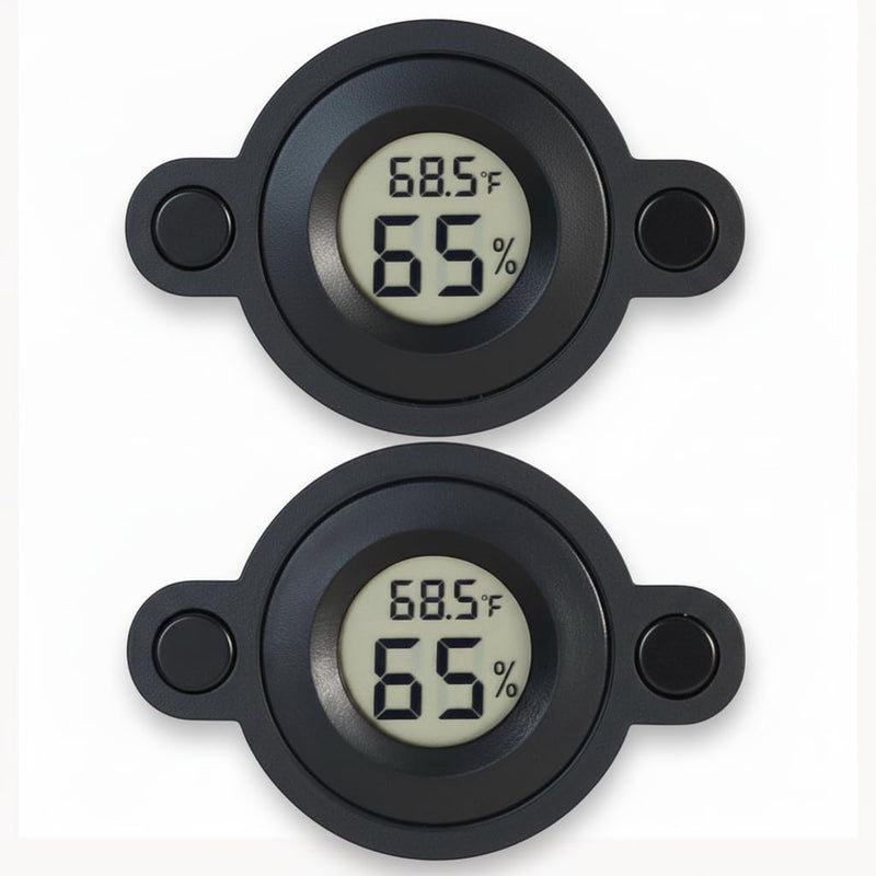 2 PCS Magnetic Temperature and Humidity Monitor for Jumping Spider Enclosure Accessories Digital Thermometer Hygrometer