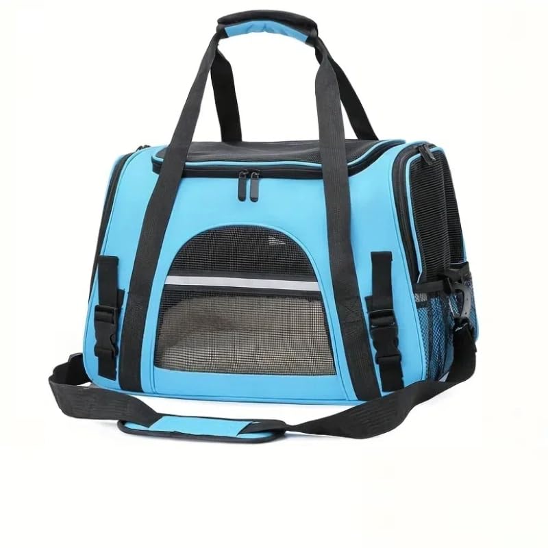 QQLe Cat Carriers, Dog Carriers, Pet Carriers – Airline-Approved Soft-Sided Bag for Cats & Small Dogs (Up to 15 lb), Foldable, Breathable Mesh, Privacy Cover, Washable & Lightweight
