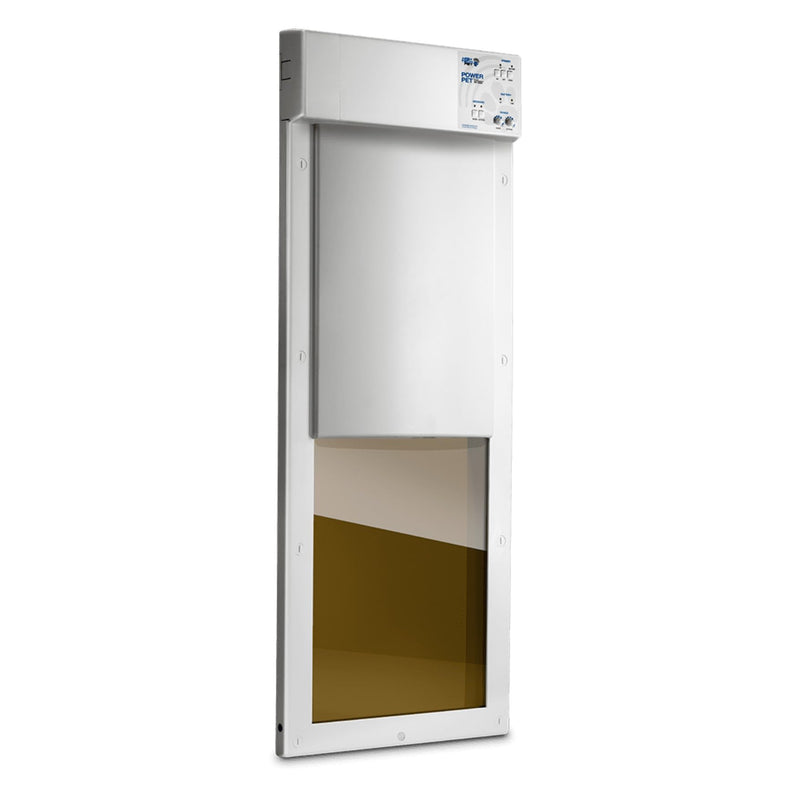 Power Pet Automatic Electronic Pet Door by High Tech Pet - Pet Operated Dog Door, High Security, Air Tight, for Medium Dogs up to 30 lbs. (8¼