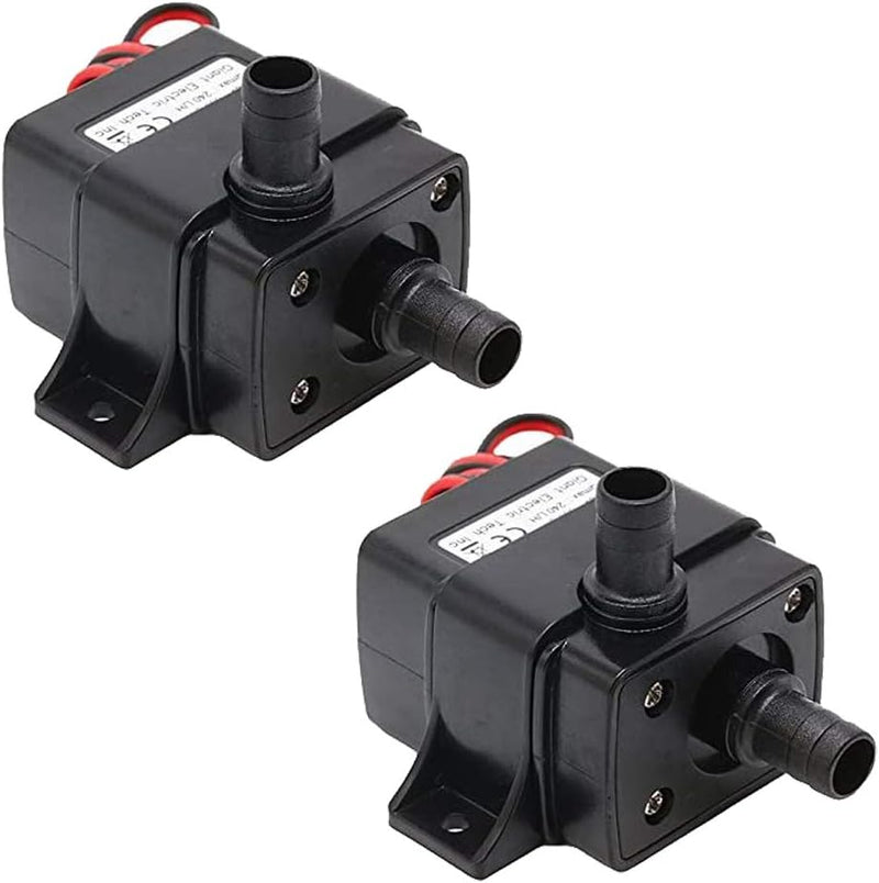HiLetgo 2pcs Water Pump 240L/H DC 12V 4.2W Micro Brushless Pump 3M Pumping Head Ultra Quiet Water Pump for Pool Aquarium