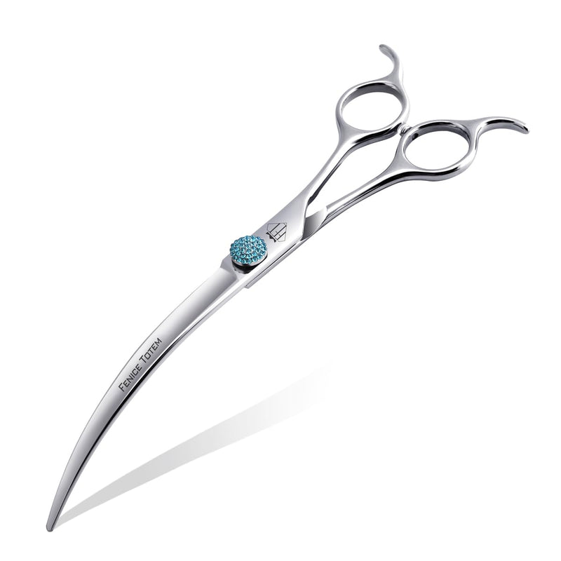 Fenice Professional Grooming Curved Shear: 45 Degree Super Curves Scissors for Dogs 7.5