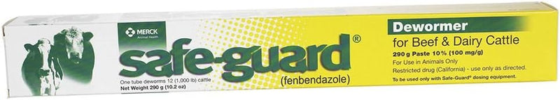 Merck Animal Health Safe Guard Beef Dairy Cattle Dewormer Paste 290gm XC