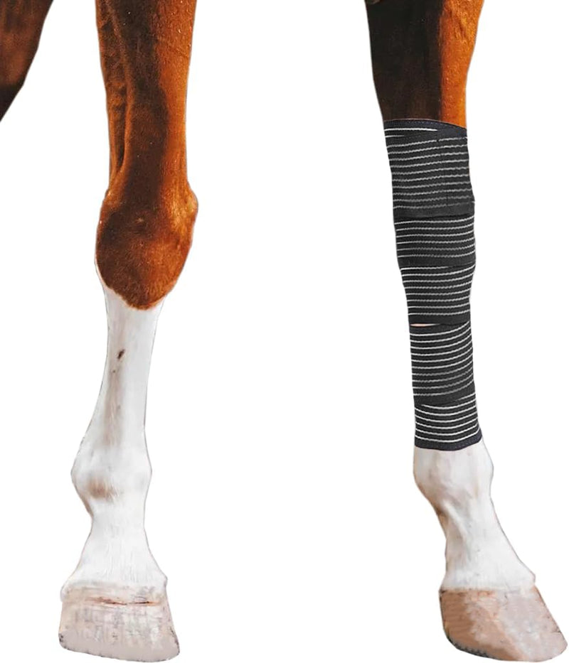 Elastic Compression Bandage Wrap for Horses, Adjustable Equine Leg Support, Breathable Stretch Wrap for Tendon, Ankle, H