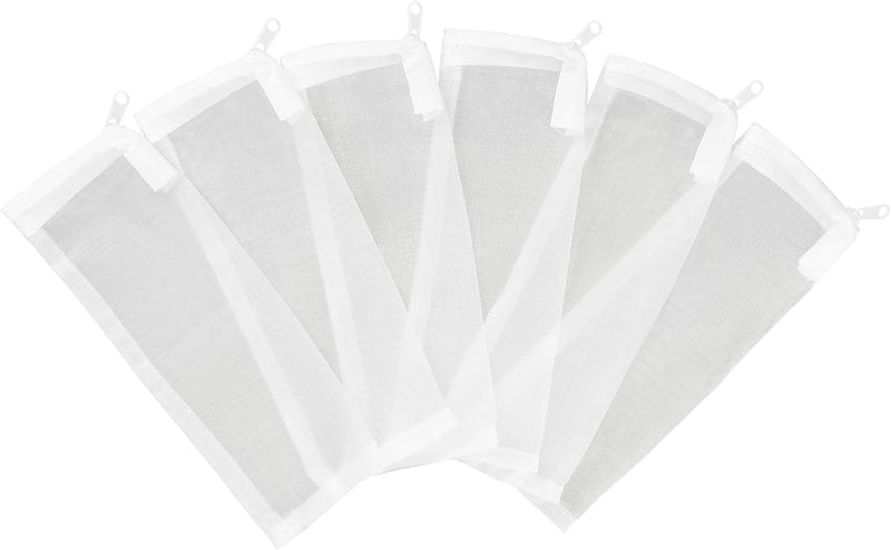 AQUANEAT Aquarium Filter Media Bags 6pcs Fish Tank Extra Fine 100 Micron Mesh Bags with Plastic Zipper for Activated Car
