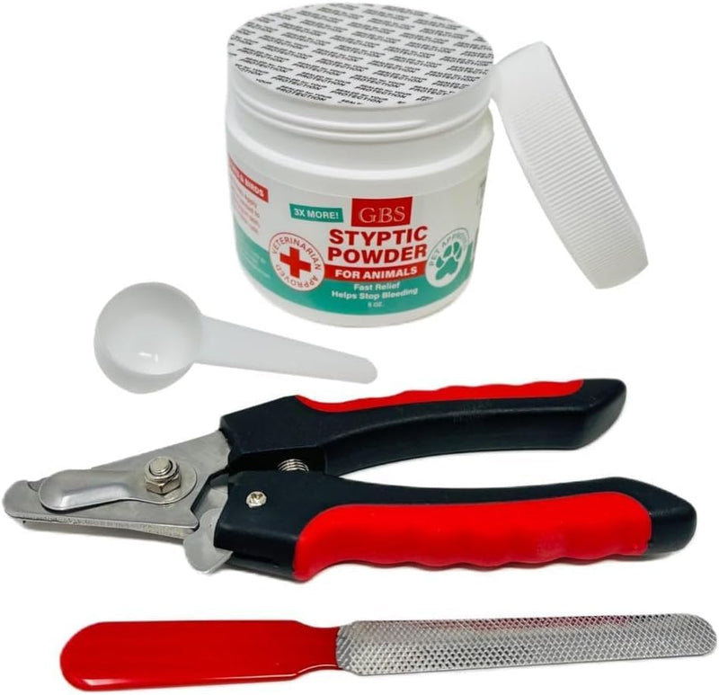 G.B.S 5 oz Quick Stop Styptic Powder for Animals Dogs with Sealed Top + Scoop, Cats & Birds Cutting Nails - Stop Bleedin