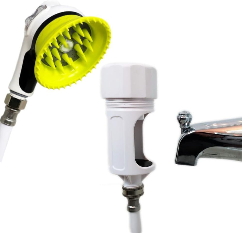 Wondurdog Dog Wash Bathtub Spout Kit, Garden Hose, Pull Up Diverter Only
