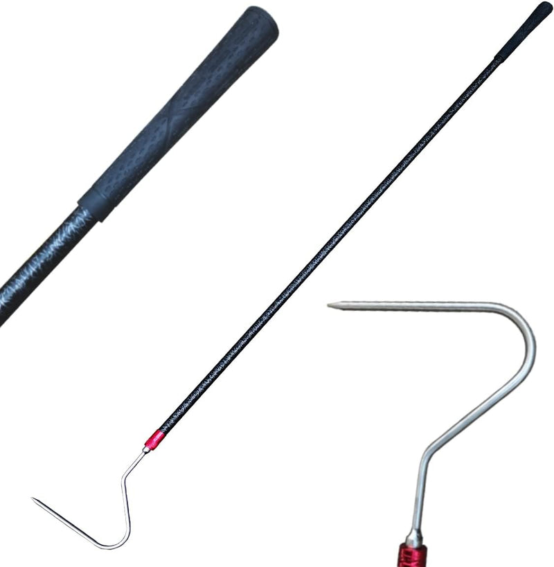 48'' High-Carbon Snake Hook Catcher Stick Tongs Grabber Reptile Pick-up Handling Tools for Catching,Moving Snakes or Hun