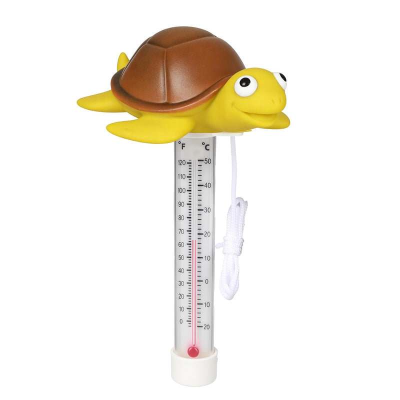 Floating Pool Thermometer, Large Size Easy Read for Water Temperature with String, Shatter Resistant Floating Thermomete