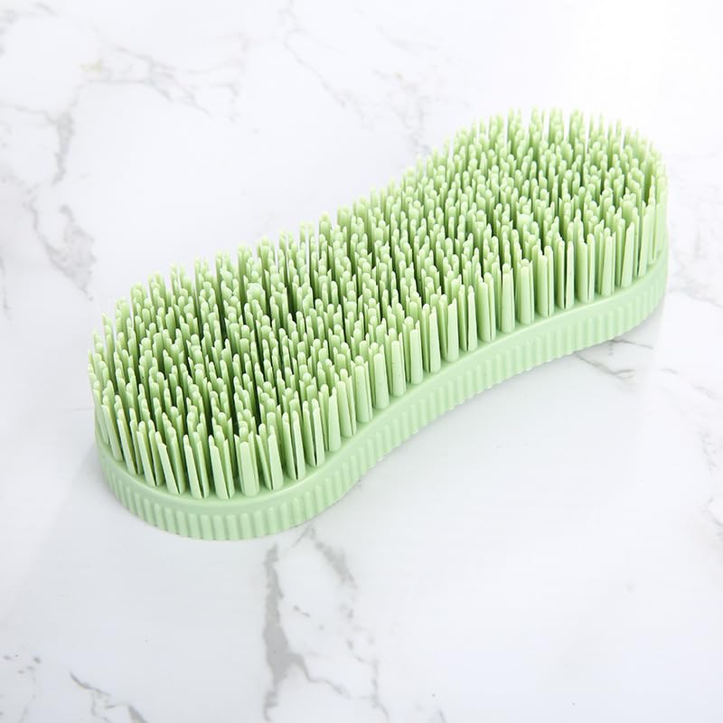 2PCS Silicone Horse Cleaning Grooming Brushes, Equestrian Massage Tool For Horse Grooming Care Supplies (Green)