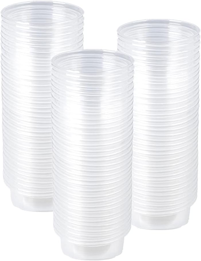 100Pcs Crested Gecko Food Dish, 0.5oz Plastic Reptile Feeding Cups